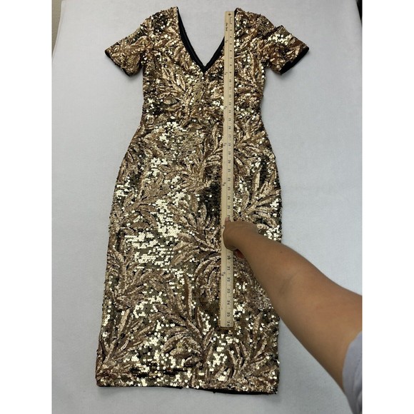 Club L Sequin Dress Gold Size Small S - Picture 5 of 10